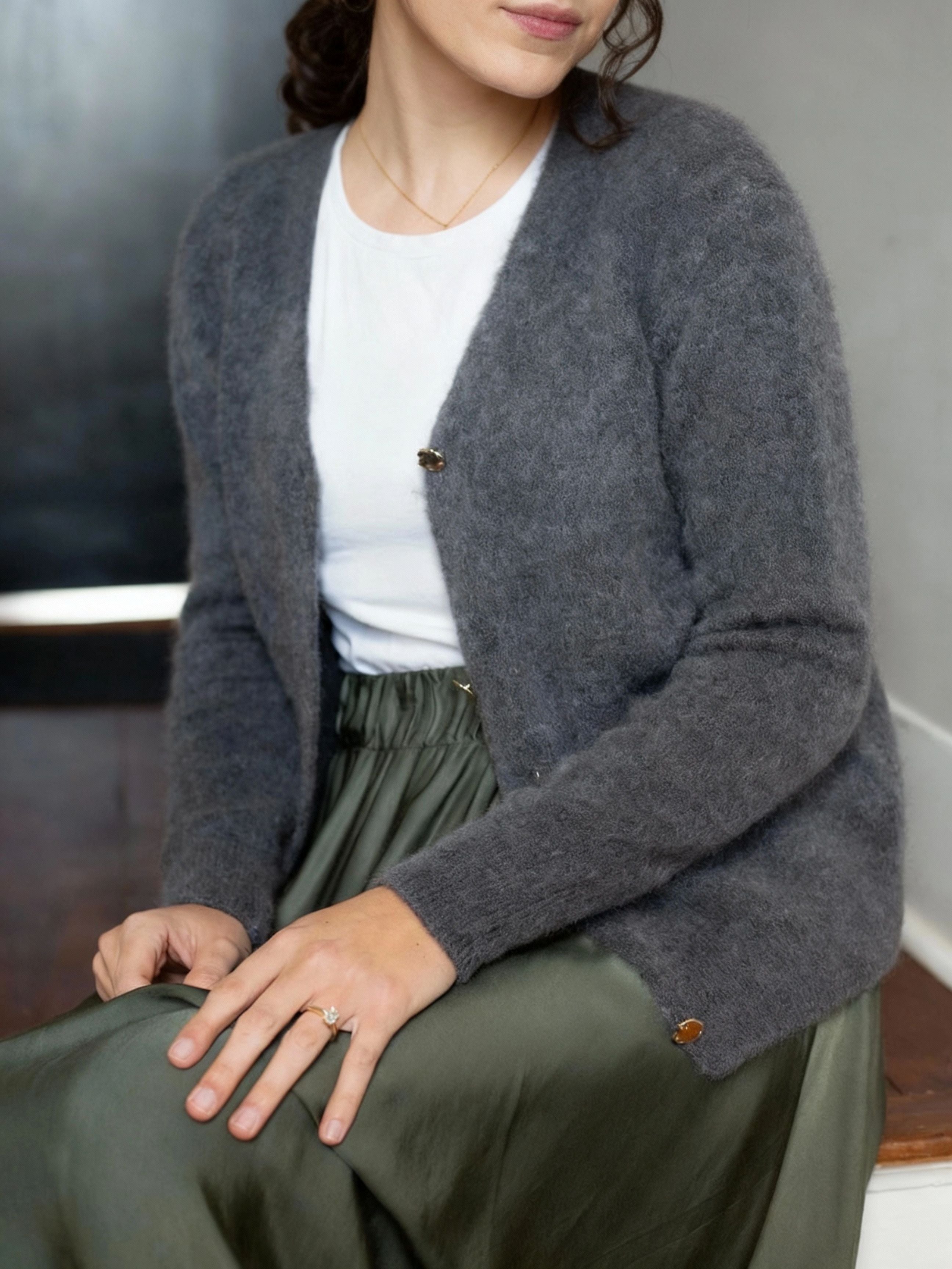 Lydia V-neck Long Sleeve Cardigan