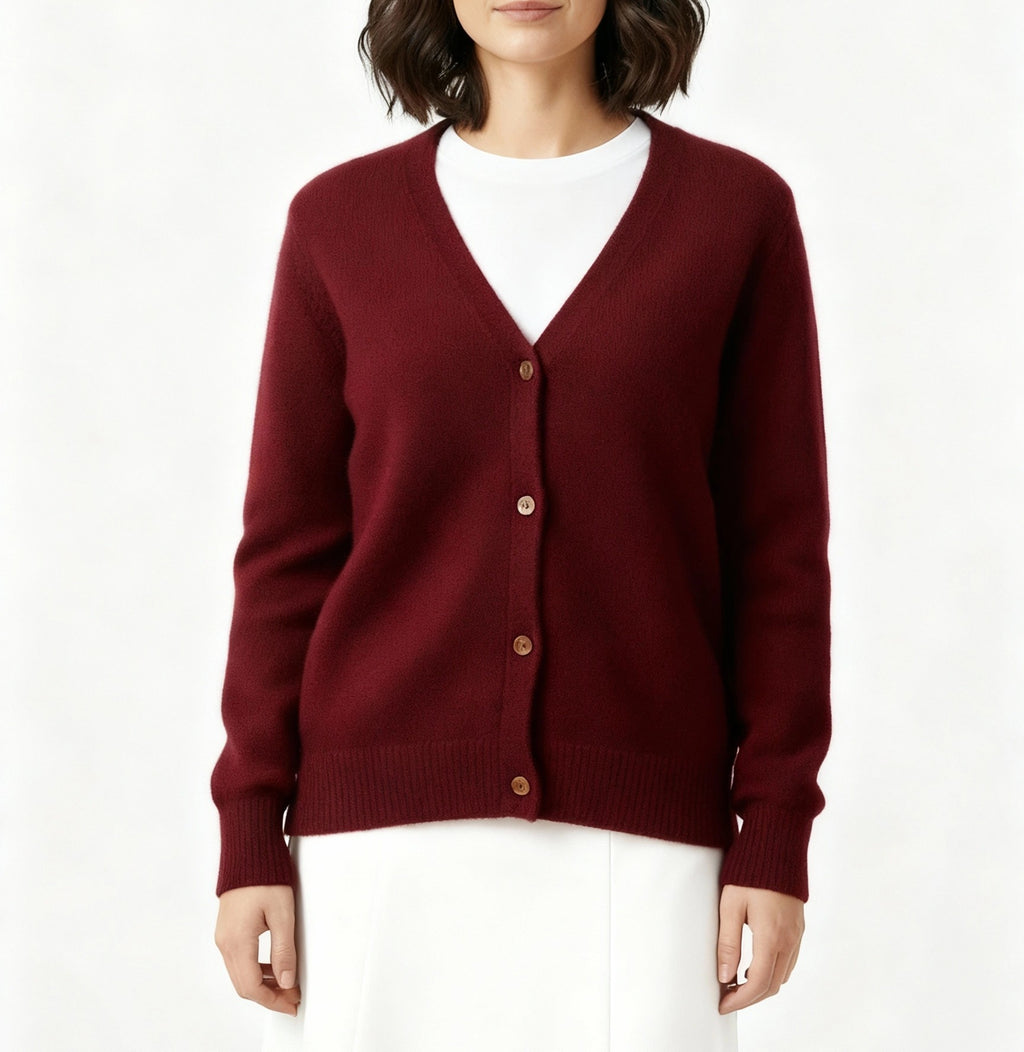 Sustainable cardigan styled - elegant mohair knitwear