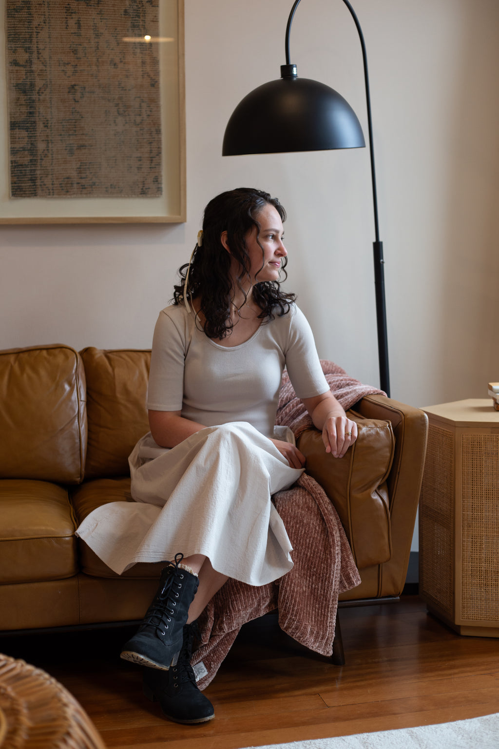 Mary Glammy Dress styled casually showing versatile day-to-night wearability