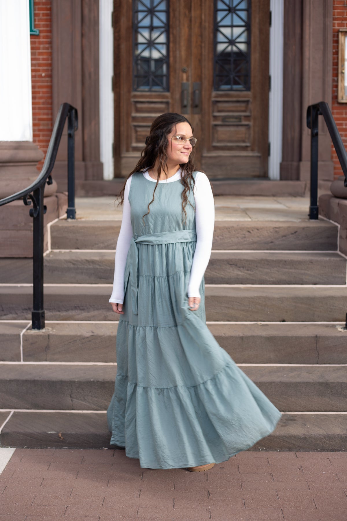 Linen Maxi Dress - Sustainable Textured Elegance