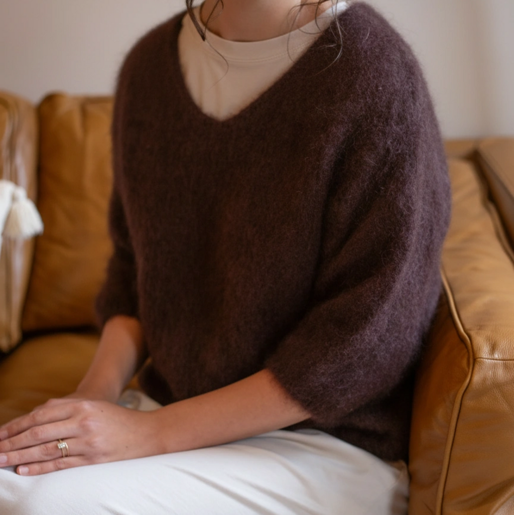 Mohair pullover sweater styled - premium eco-friendly fashion