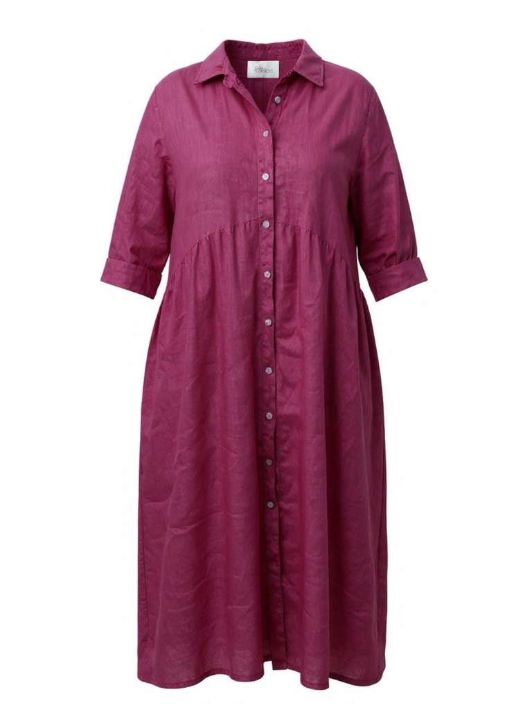 Hannah Linen Button Dress